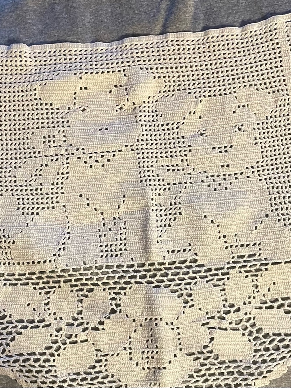 Vintage Filet Crochet Scottie Dog Chair Set (3pc) 🐶